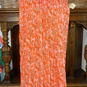 ONE WORLD Orange  Patterned Wide Leg Pants NEW!